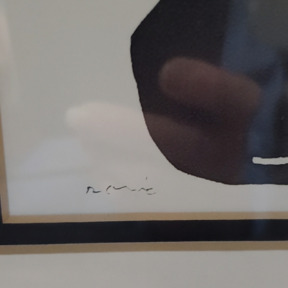 Beautiful vintage framed lithograph by Renee Locks Black Cat - Picture 4 of 8